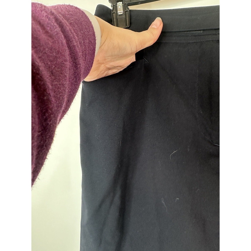 Calvin‎ Klein Women's Navy Blue Wool Blend Sheath Career Skirt Size 12 - Picture 6 of 9